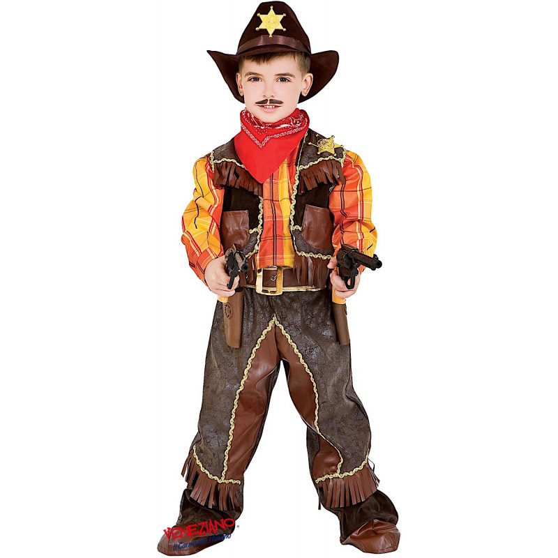 Guirca Costume Carnevale da Cowboy per Bambino Vestito Bimbo Cow Boy Far  West