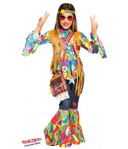 Costume Carnevale Donna Hippie, Ragazza Anni 60