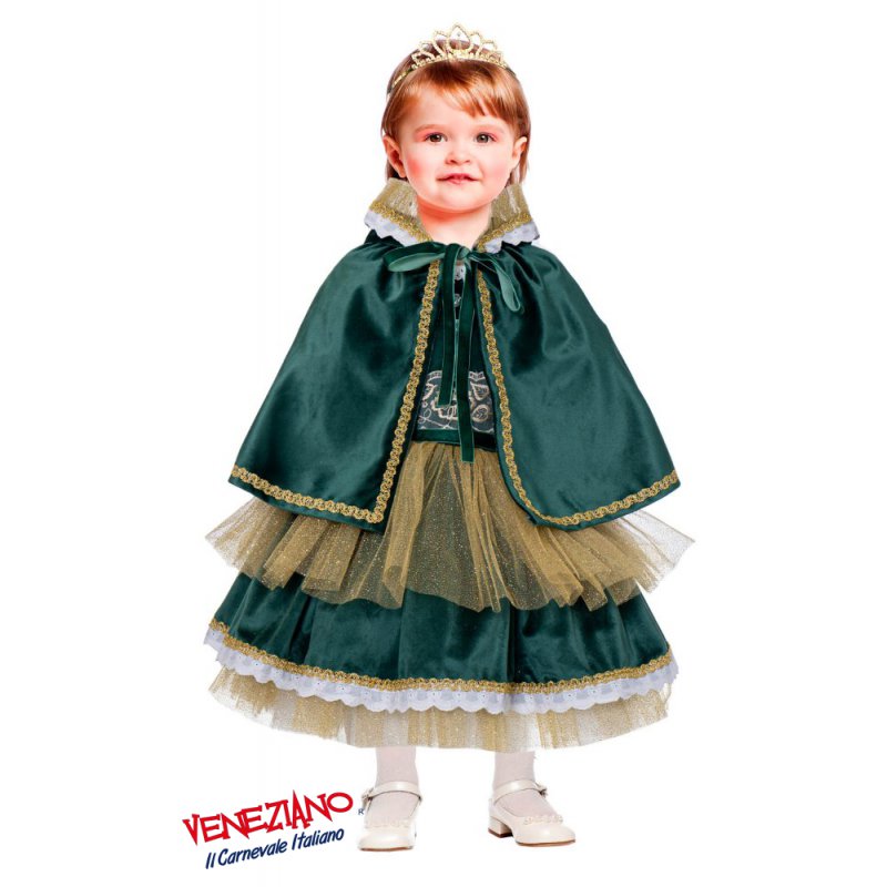 Costume vestito di carnevale Principessa dei boschi lusso 11 - 12 anni