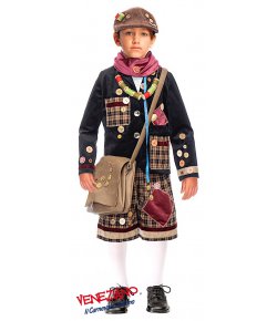 Costume vestito di carnevale militare Commando bambino 7-10 anni